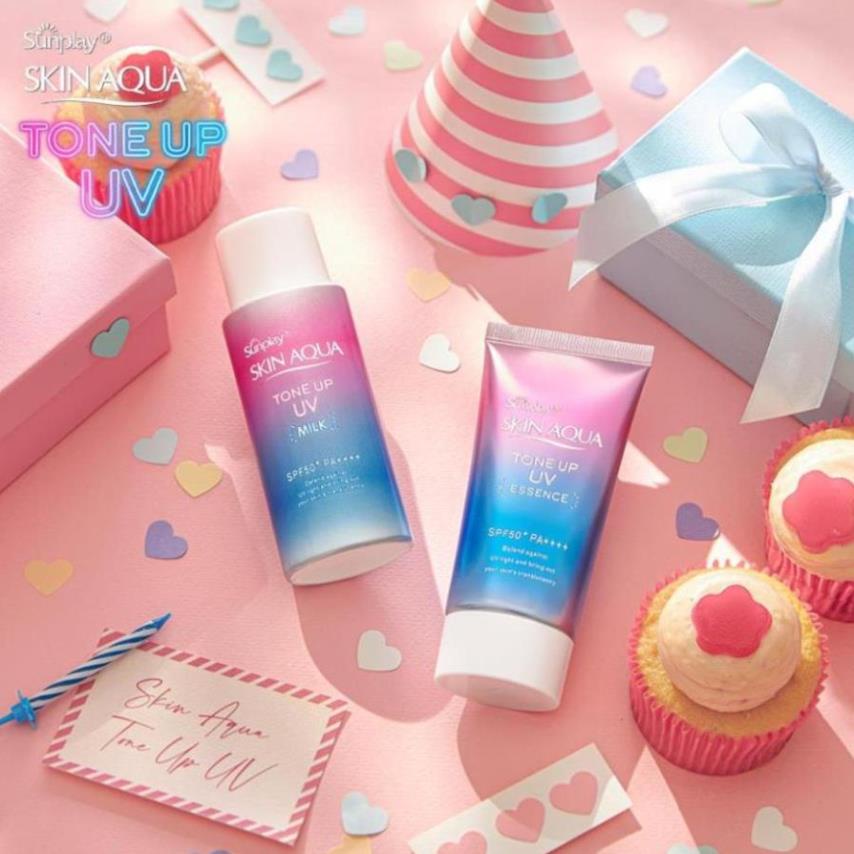 Kem chống nắng Skin Aqua kiềm dầu nâng tông