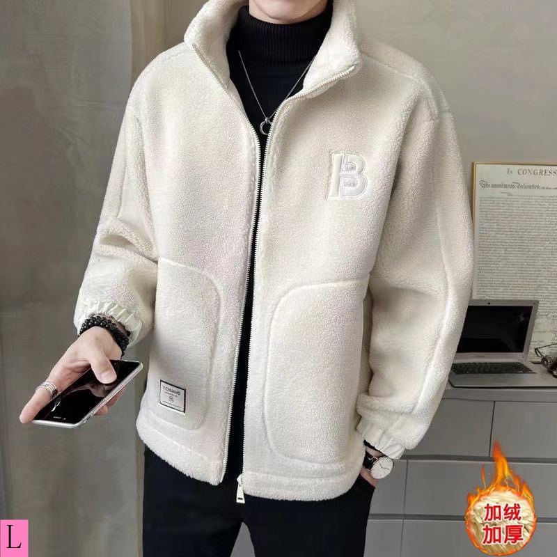 Mới Áo Khoác Len Lông Cừu cotton Phong Cách Châu Âu Thời Trang Thu Đông 2023 Cho Nam