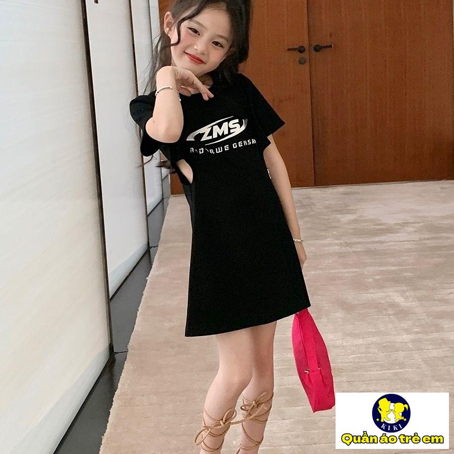 Đầm Tay Ngắn Thời Trang Mùa Hè Phong Cách Hàn Quốc Mới Cho Bé Gái