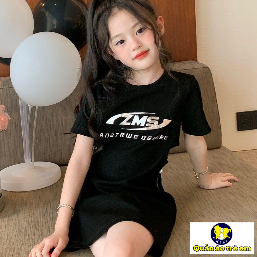 Đầm Tay Ngắn Thời Trang Mùa Hè Phong Cách Hàn Quốc Mới Cho Bé Gái