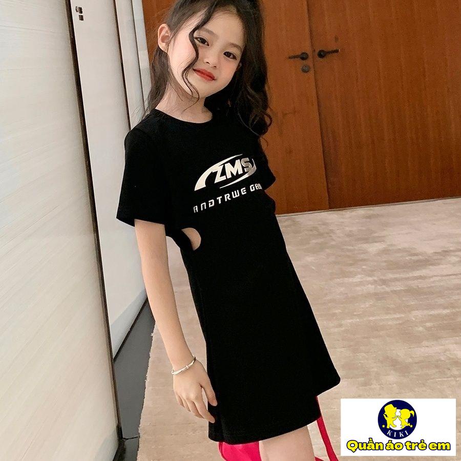 Đầm Tay Ngắn Thời Trang Mùa Hè Phong Cách Hàn Quốc Mới Cho Bé Gái