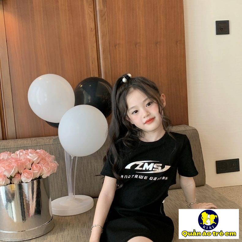 Đầm Tay Ngắn Thời Trang Mùa Hè Phong Cách Hàn Quốc Mới Cho Bé Gái