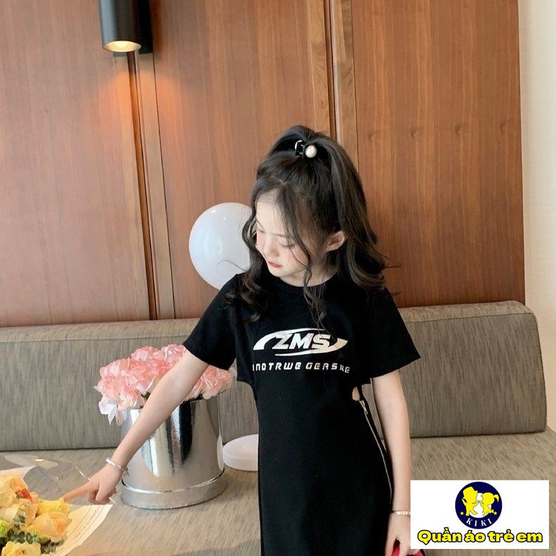 Đầm Tay Ngắn Thời Trang Mùa Hè Phong Cách Hàn Quốc Mới Cho Bé Gái