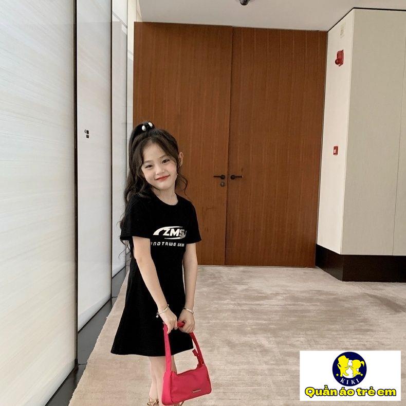 Đầm Tay Ngắn Thời Trang Mùa Hè Phong Cách Hàn Quốc Mới Cho Bé Gái