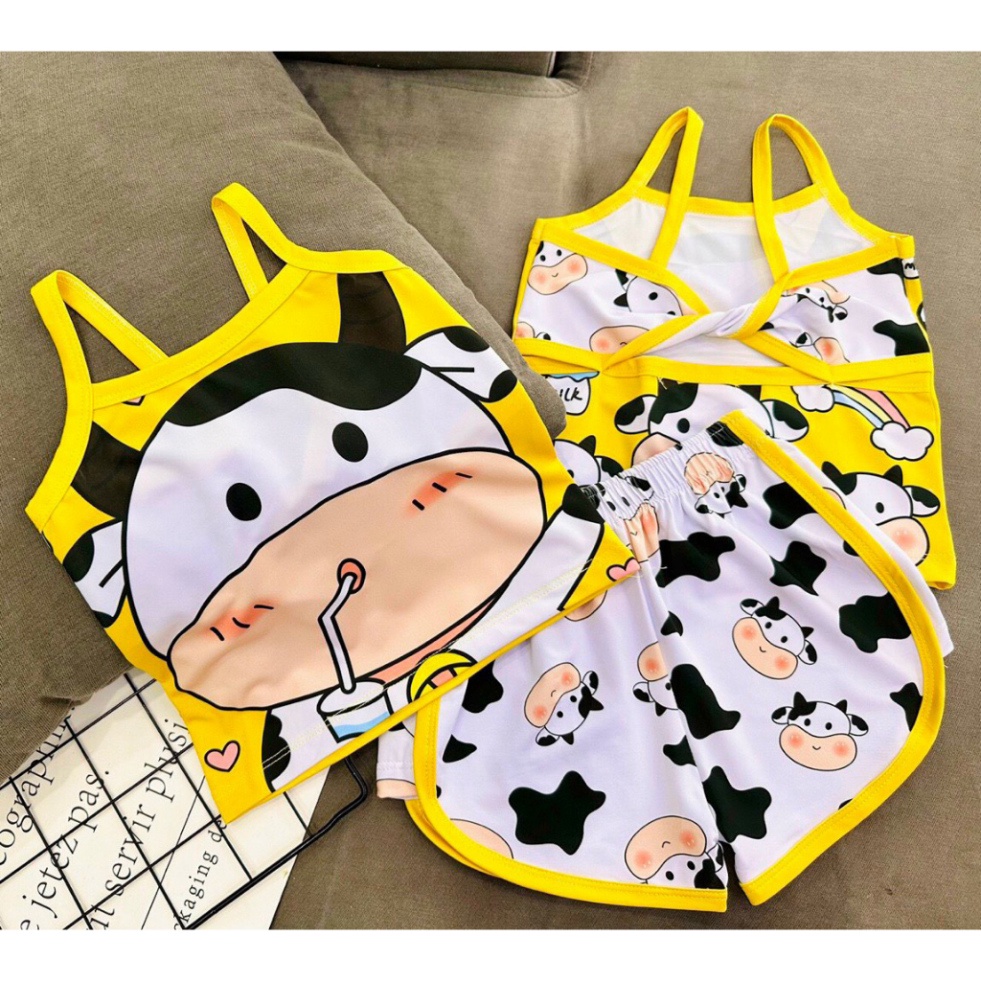 Bộ 2 dây bé gái chuyển nhiệt 4 màu 4 hình cho bé từ 6kg đến 30kg.GN015. .