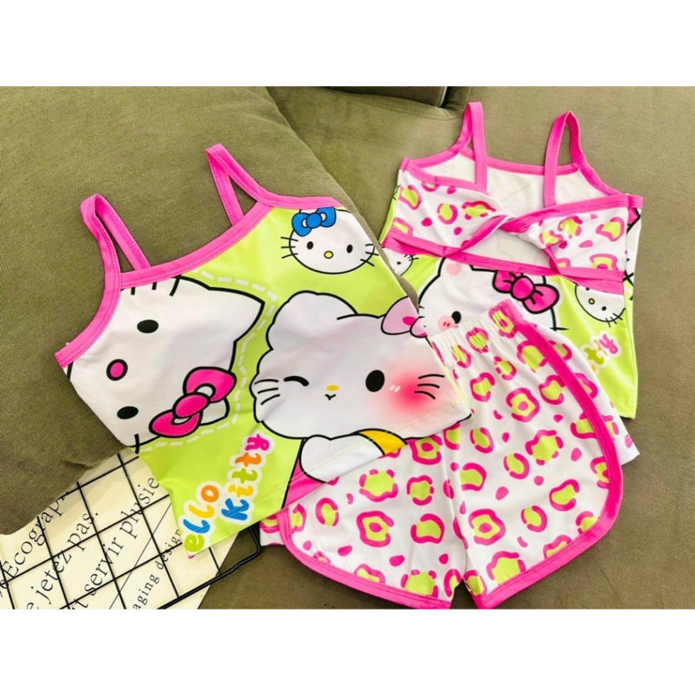 Bộ 2 dây bé gái chuyển nhiệt 4 màu 4 hình cho bé từ 6kg đến 30kg.GN015. .