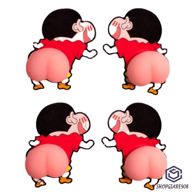 Miếng dán mông Sillicon Sticker, Quả đào mông Bóp Giảm Stress, siêu hot, dán ốp máy tính bảng dán xe con mô tô chặn cửa