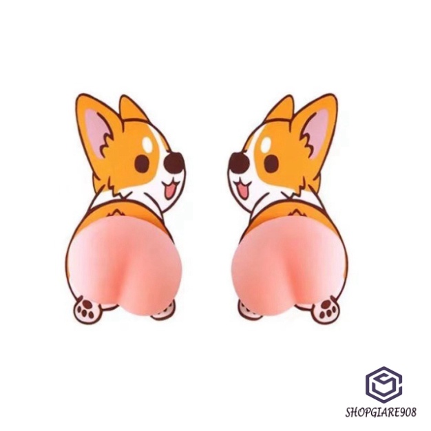 Miếng dán mông Sillicon Sticker, Quả đào mông Bóp Giảm Stress, siêu hot, dán ốp máy tính bảng dán xe con mô tô chặn cửa