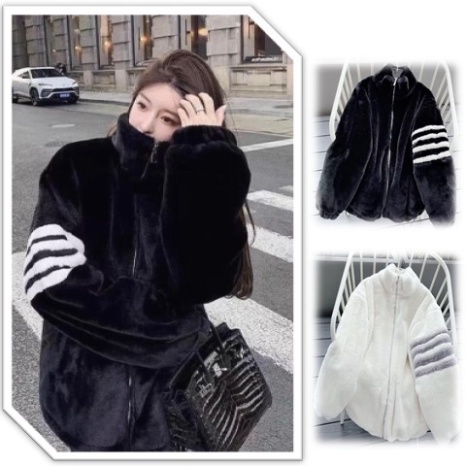 (Hàng đẹp) Áo Khoác Lông 2 lớp nam nữ Thom Browne zip phối tay hoạ tiết 4 sọc kẻ lót gió dày dặn đẹp Siêu Hot 2023 | BigBuy360 - bigbuy360.vn