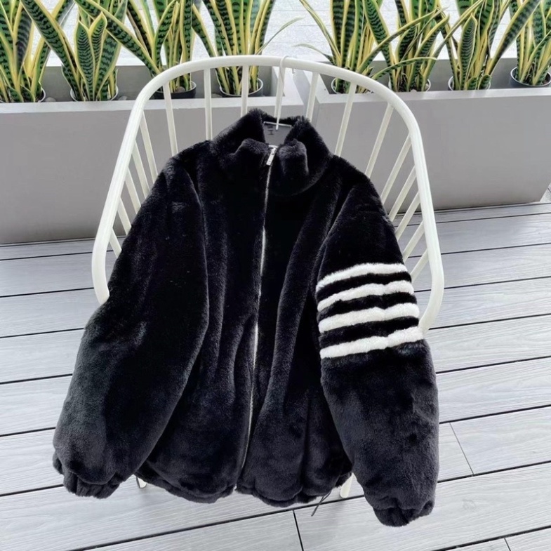 (Hàng đẹp) Áo Khoác Lông 2 lớp nam nữ Thom Browne zip phối tay hoạ tiết 4 sọc kẻ lót gió dày dặn đẹp Siêu Hot 2023 | BigBuy360 - bigbuy360.vn