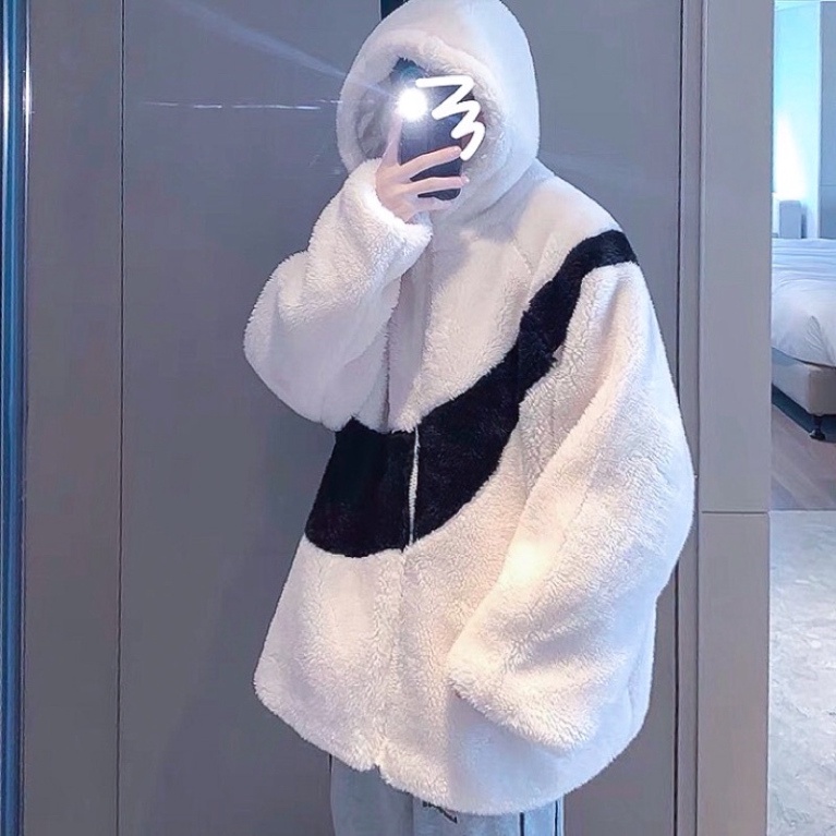 (Hàng đẹp) Áo Khoác 2 Lớp Ni.ke Áo Khoác Lông Cừu chất liệu siêu ấm Thời Trang Mùa Đông- Lông cừu cao câp xu hướng | BigBuy360 - bigbuy360.vn