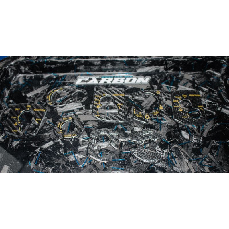 Viền Ổ Khoá Xe Máy Đúc Sợi Carbon Fiber 100% Cao Cấp