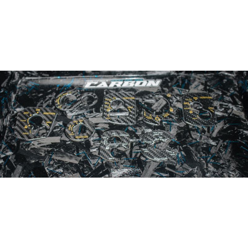 Viền Ổ Khoá Xe Máy Đúc Sợi Carbon Fiber 100% Cao Cấp