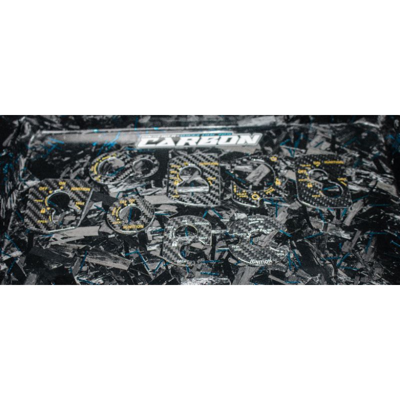 Viền Ổ Khoá Xe Máy Đúc Sợi Carbon Fiber 100% Cao Cấp