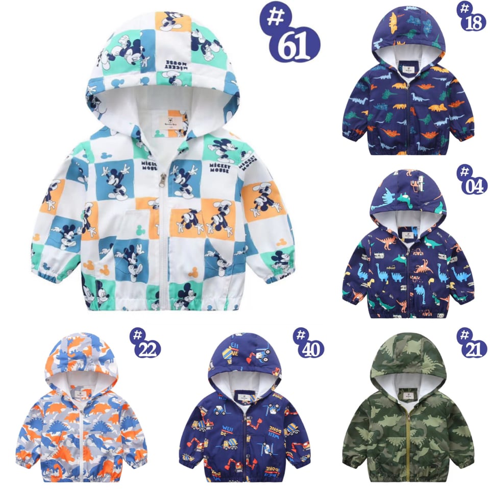 Áo gió lót cotton Ravedye Bear nhiều hình Bé Trai size 100 - 140 - Bảng màu 2