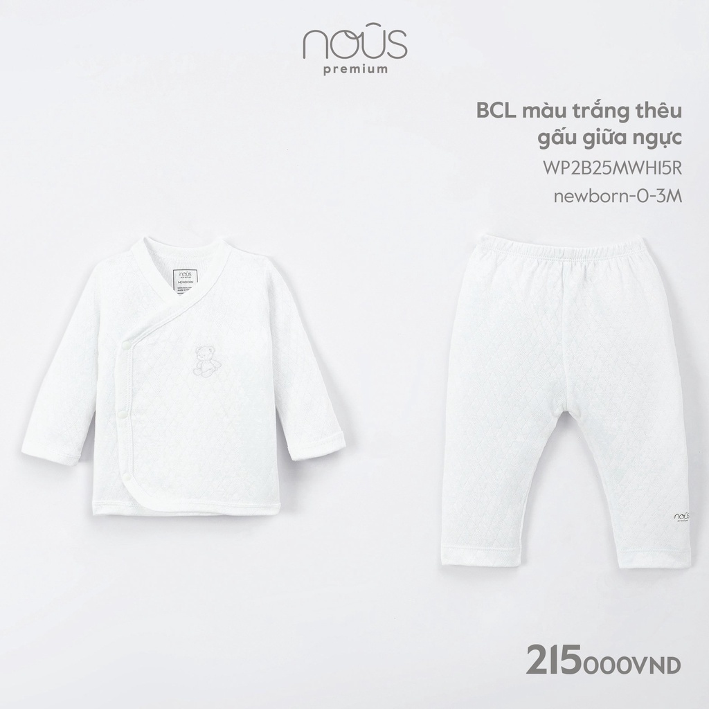 Bộ cài lệch họa tiết thêu trước ngực - Nous Bình Dương