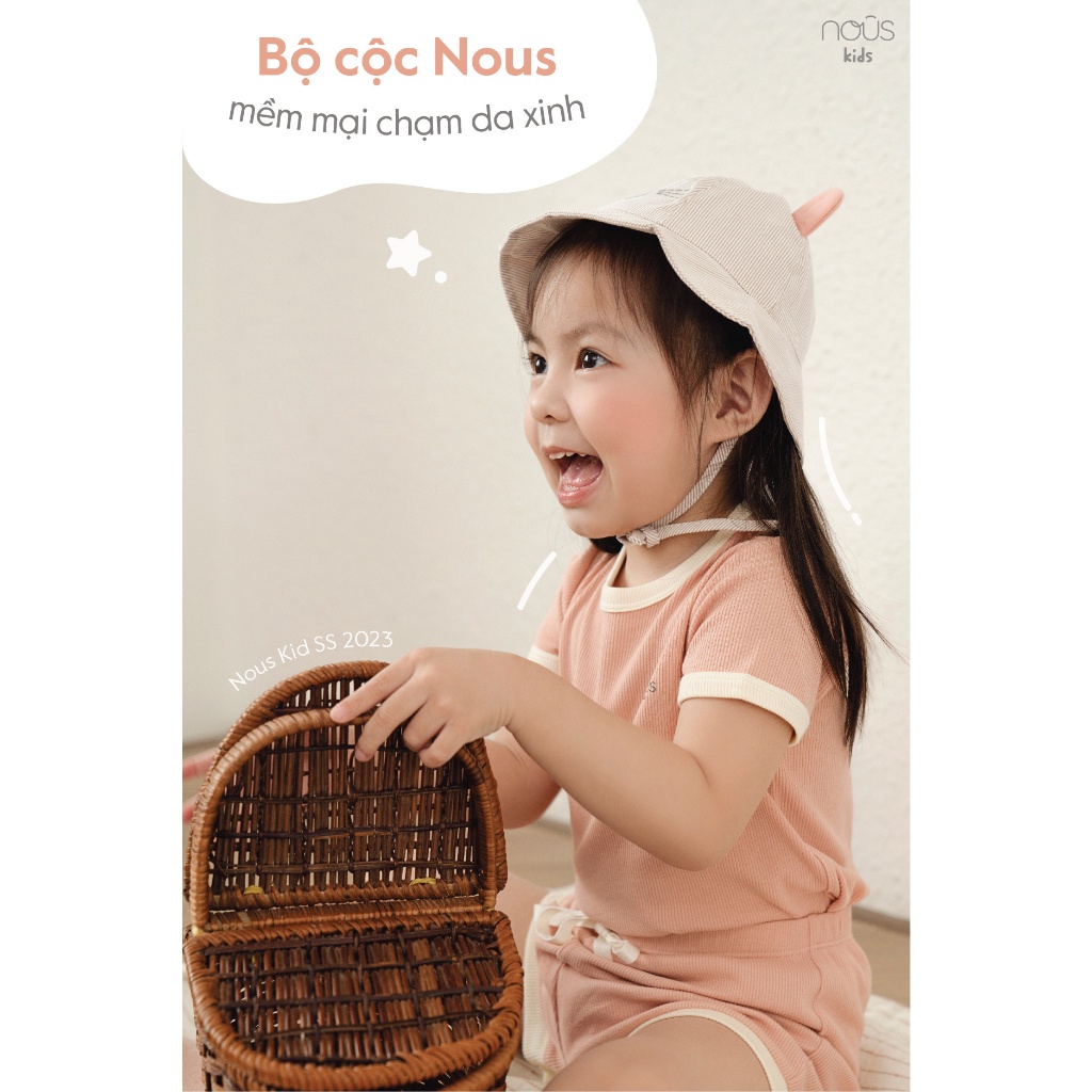 Bộ áo quần cộc màu beige red - Nous Bình Dương