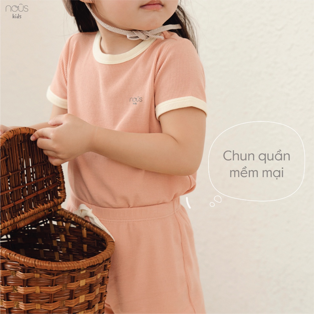 Bộ áo quần cộc màu beige red - Nous Bình Dương