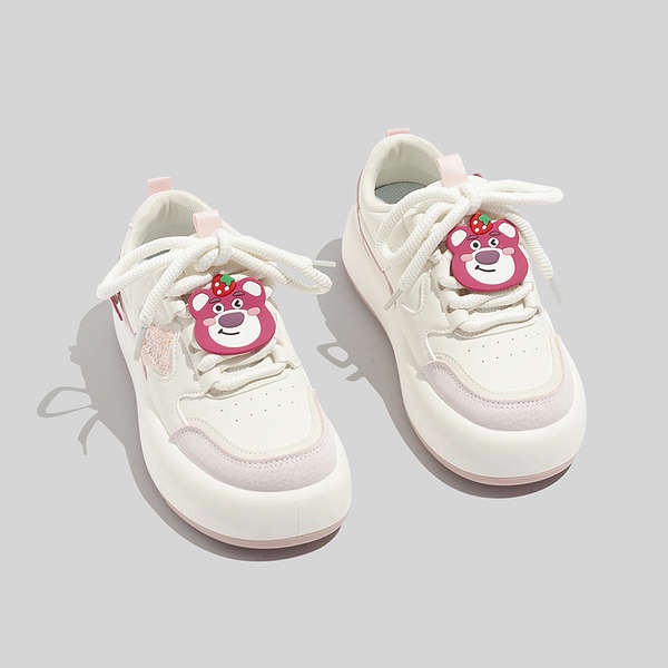 Dễ Thương Giày Thể Thao Trắng Đế Dày Thoải Mái Năng Động Cho Học Sinh