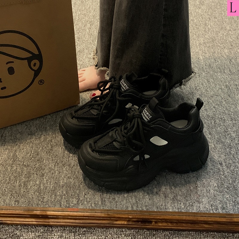 Giày Sneaker Đế Dày Tăng Chiều Cao Mùa Hè 2023 Thoáng Khí Hợp Thời Trang Phong Cách Mới Cho Nữ