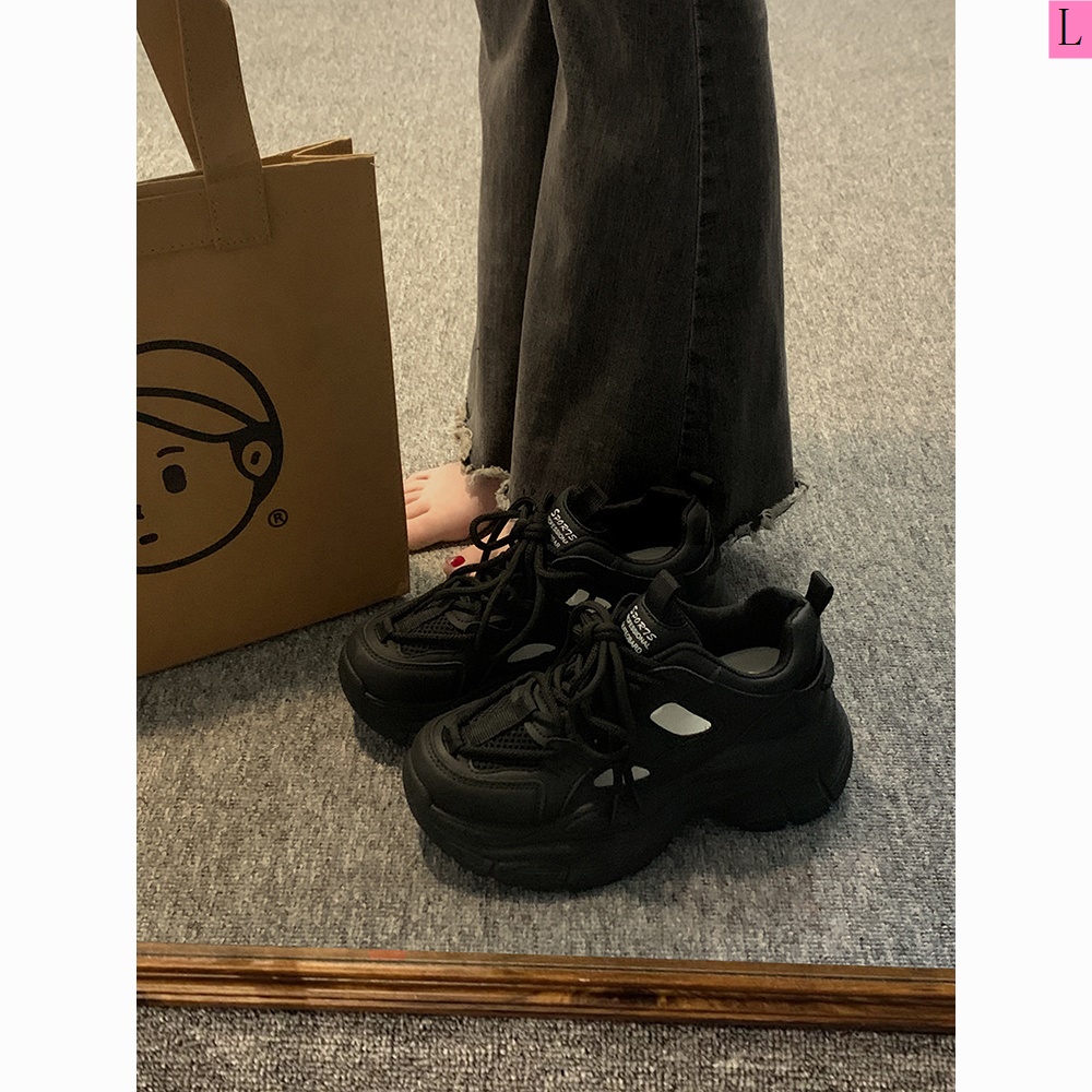 Giày Sneaker Đế Dày Tăng Chiều Cao Mùa Hè 2023 Thoáng Khí Hợp Thời Trang Phong Cách Mới Cho Nữ