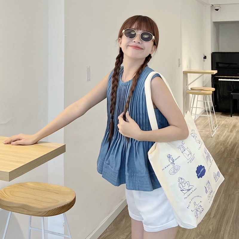 Túi tote túi vải nữ đeo vai canvas "Artical Tote" đơn giản có khoá kéo sức chứa lớn dành cho nữ sinh viên