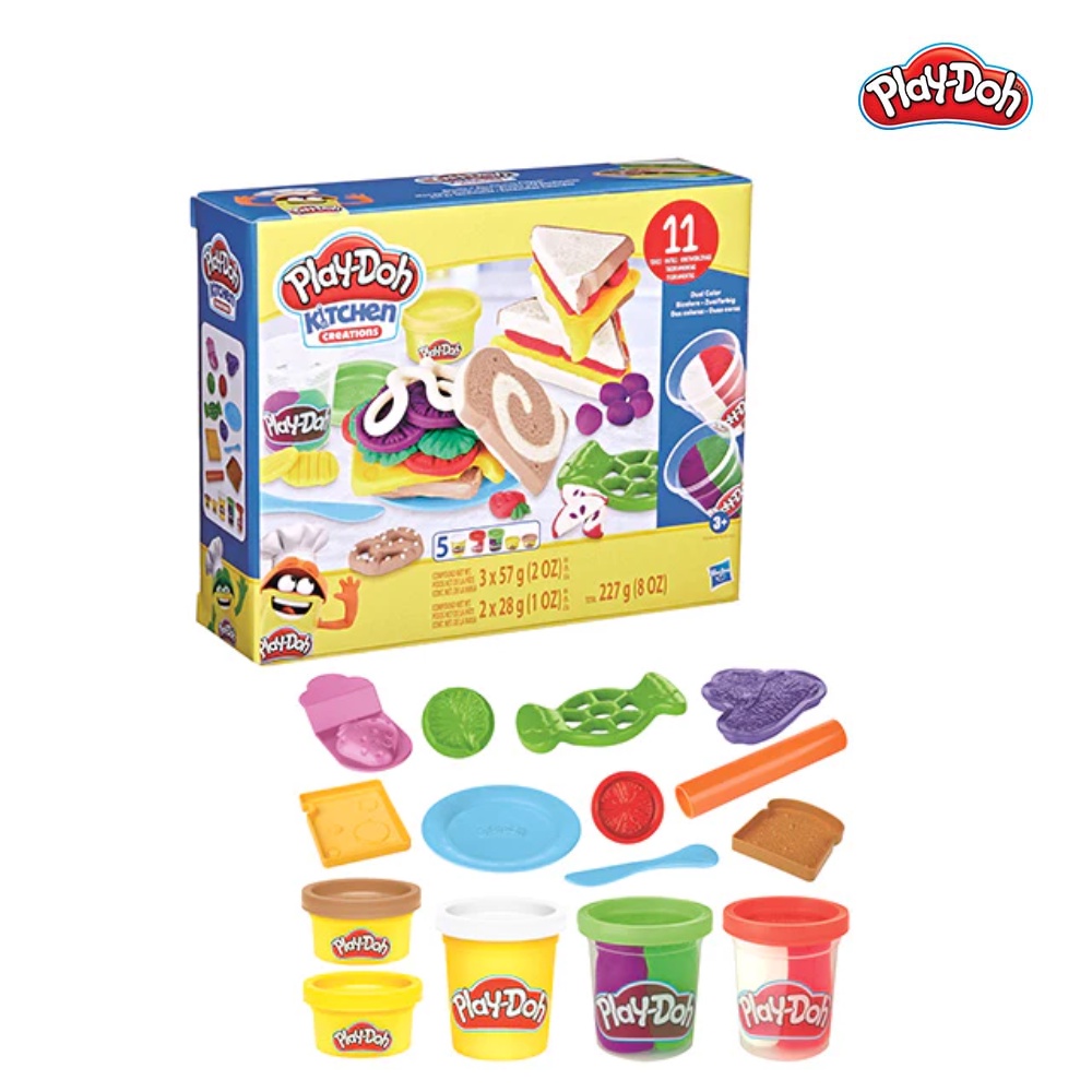 TiNiStore-Bộ đồ chơi đất nặn làm bánh Sandwiches Play-Doh F5746