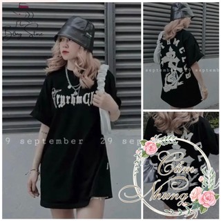 Áo thun tay lỡ Bàn tay cầm cây thánh giá CAMNHUNG - Áo phông nam nữ chất cotton dày dặn Freesize form rộng 65kg hottrend
