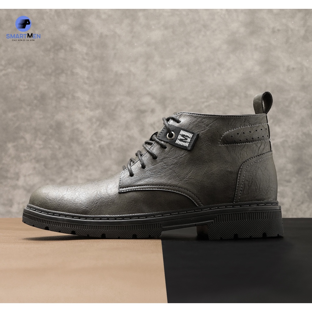 Giày Boot lửng cổ Tăng chiều cao SMARTMEN MenUp-X