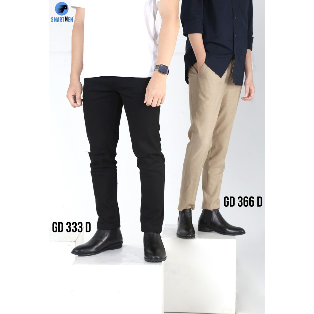 Chelsea Boot Da bò Tăng chiều cao SMARTMEN GD-366 Đen