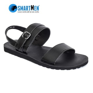 Dép da SMARTMEN màu đen DE-01Đ