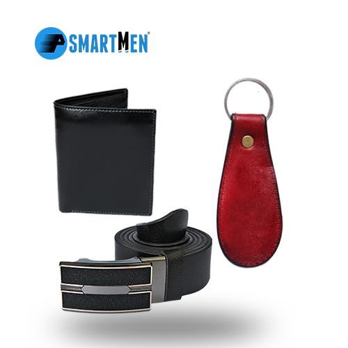 Combo ví, thắt lưng, đón gót SMARTMEN