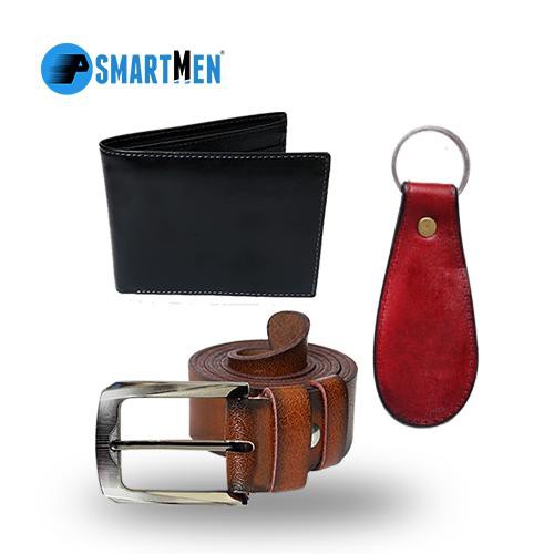 Combo ví, thắt lưng, đón gót da bò SMARTMEN