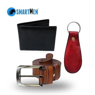 Combo ví, thắt lưng, đón gót da bò SMARTMEN