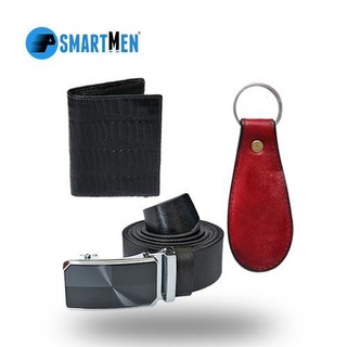 Combo ví, thắt lưng, đón gót da bò SMARTMEN