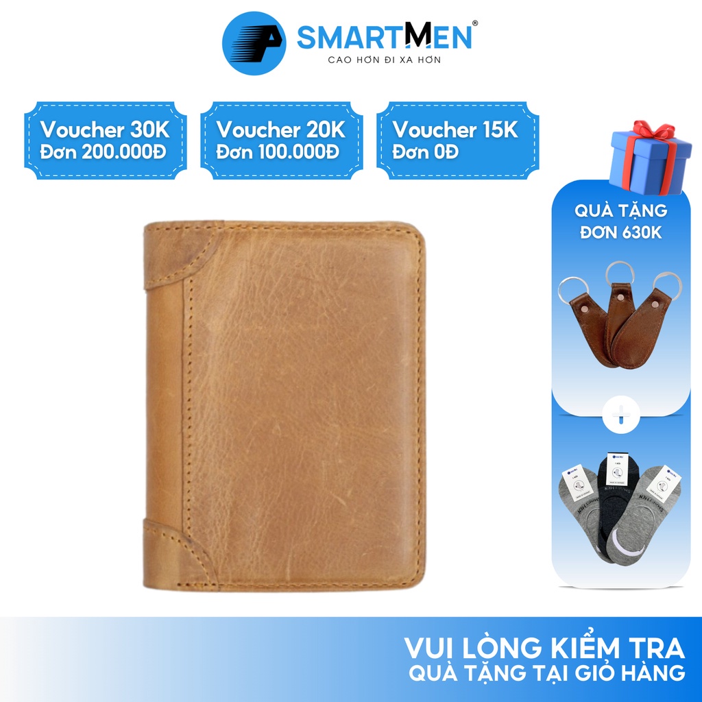 Ví da cao cấp SMARTMEN màu nâu VD-17