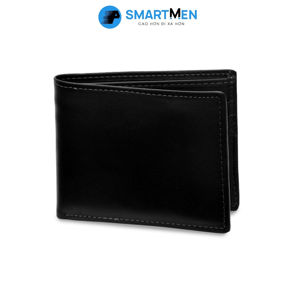 Ví cầm tay da bò SMARTMEN màu đen VD-04