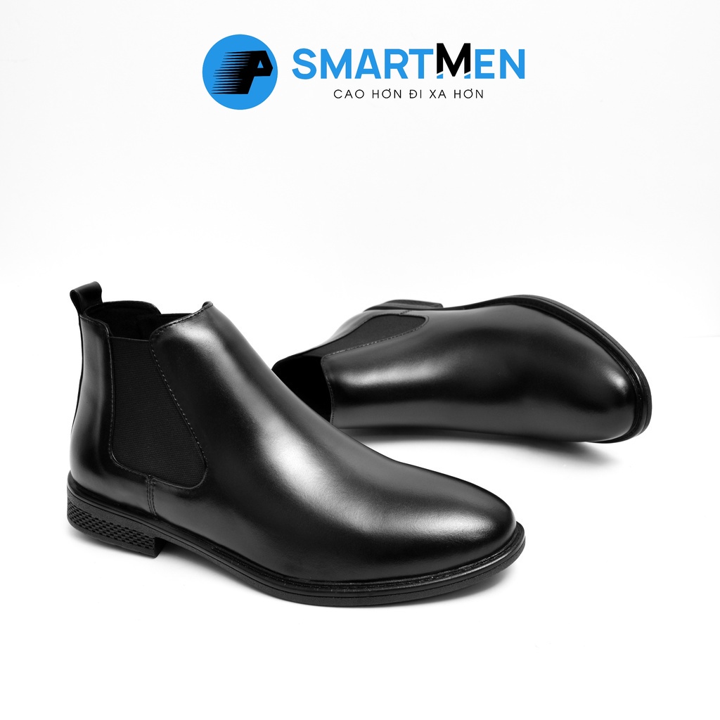 Giày tăng chiều cao SMARTMEN Chelsea Boot GD333 (Đen)