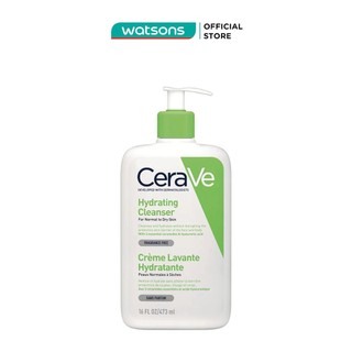 Sữa rửa mặt cerave hydrating cleanser giúp làm sạch và cấp ẩm dành cho da thường và da khô 473ml