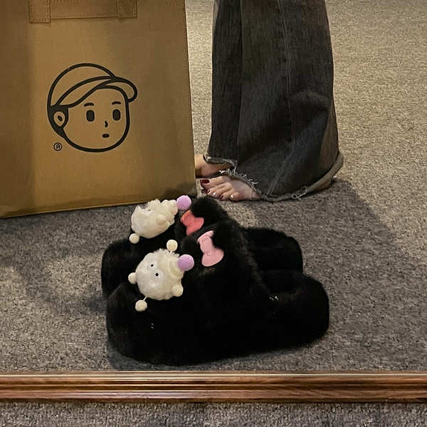 Dép Bông Đi Trong Nhà Hình Hoạt Hình Xinh Xắn Cho Nữ