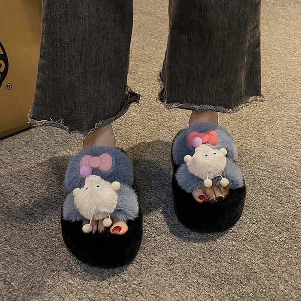 Dép Bông Đi Trong Nhà Hình Hoạt Hình Xinh Xắn Cho Nữ