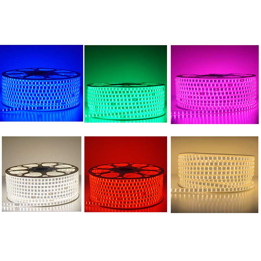 DÂY 1 MÉT ĐÈN LED 2 HÀNG BÓNG 160 LED/MÉT, HẮT TRẦN, QUẤN CÂY, TRANG TRÍ, KÍN NƯỚC 220V