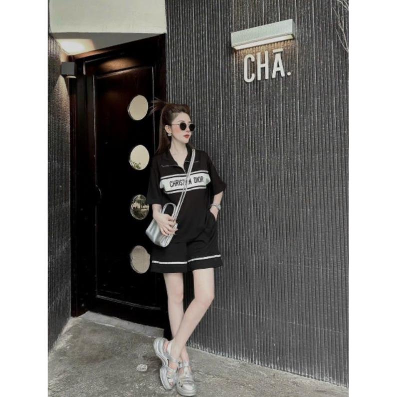 Set Bộ Đùi Thể Thao Thun Cotton, Phối Khóa Kéo, Bộ Thun Quần Đùi Đi Chơi, Có Size