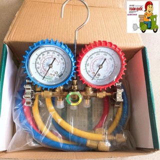 Đồng hồ đôi đo áp suất gas máy lạnh đồng hồ nạp gas đôi