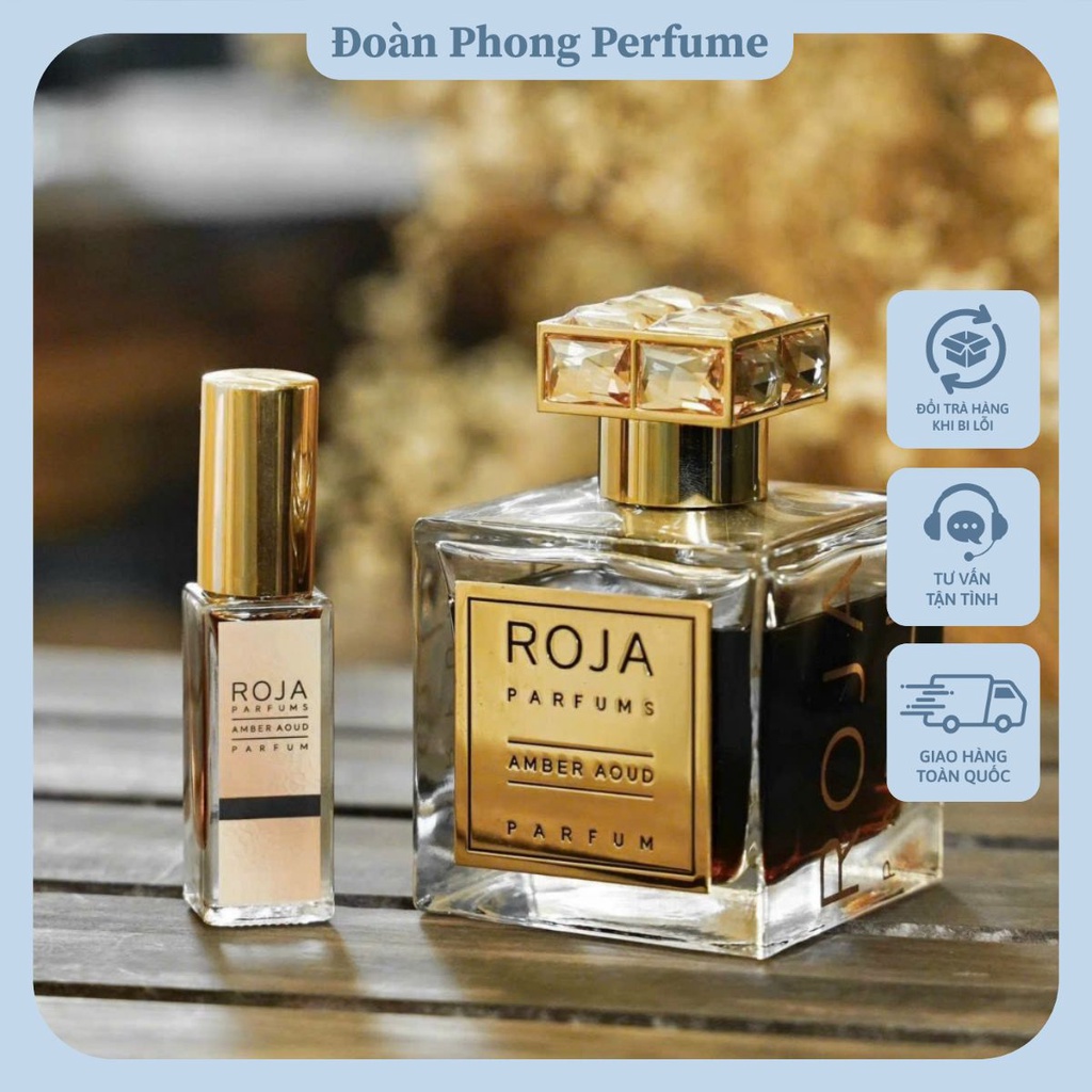 Nước hoa Unisex Roja Dove Amber Aoud Parfum hương thơm nhẹ nhàng, sang trọng chai mini 10ml