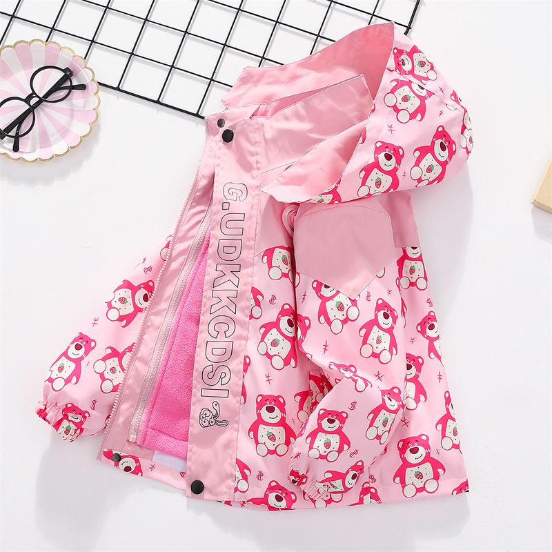 Áo Khoác Lót Nhung Dày Dặn Phong Cách Mới Cho Bé Gái