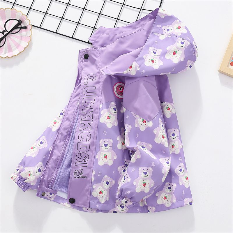 Áo Khoác Lót Nhung Dày Dặn Phong Cách Mới Cho Bé Gái