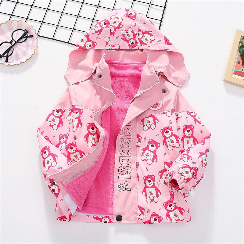 Áo Khoác Lót Nhung Dày Dặn Phong Cách Mới Cho Bé Gái