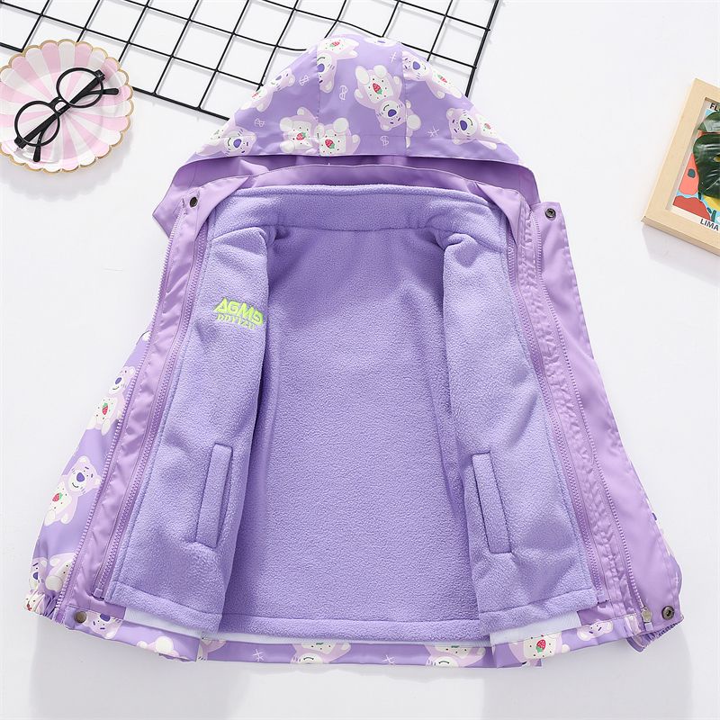 Áo Khoác Lót Nhung Dày Dặn Phong Cách Mới Cho Bé Gái