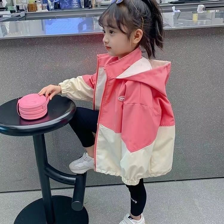 Áo Khoác Gió Phong Cách Hàn Quốc Thời Trang Xuân Thu Mới 2023 Dành Cho Bé Gái